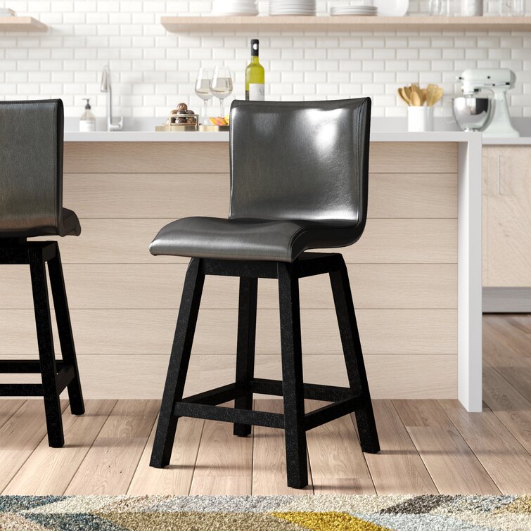 Hokku Designs Lawrence Swivel 24.75'' Counter Stool & Reviews